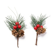 Plastic Artificial Winter Christmas Simulation Pine Picks Decor, for Christmas Garland Holiday Wreath Ornaments, Green, 140mm(DIY-P018-G01)