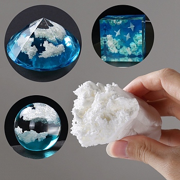 Cloud Paper Crane Ocean Fill Mud, for DIY Epoxy Resin Material Filling, White, Packing Bag: 195x125x29mm