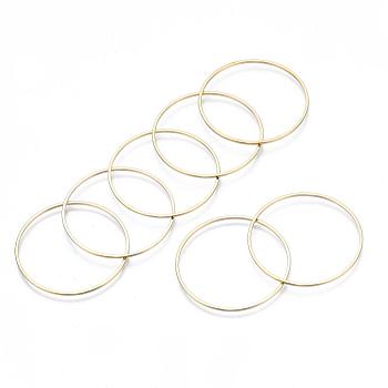 Brass Linking Rings, Lead Free & Nickel Free, Ring, Light Gold, 35x1mm, about 500pcs/bag