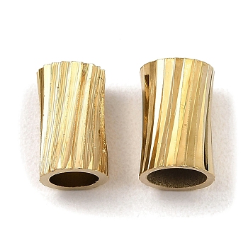 Brass Tube Beads, Column, Golden, 10x6mm, Hole: 4mm