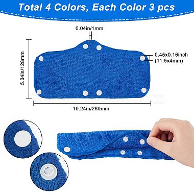 12Pcs 4 Color Polyester Reusable Hard Hat Sweatband(FIND-GF0002-19)-2