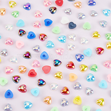 arricraft 1000pcs 10 couleurs cabochons de perles d'imitation en plastique abs(PACR-AR0001-03)-4