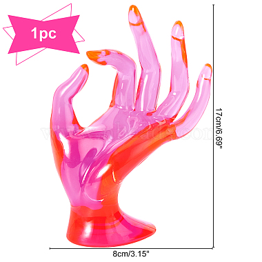 Plastic Ring Display Hand Model(RDIS-WH0004-03B)-2