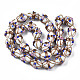 Chapelets de perles vernissées de sable d'or manuels(LAMP-N021-40A)-2