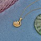 Clear Cubic Zirconia Bunny with Crescent Moon Pendant Necklace(JN1074A)-5