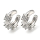Brass Micro Pave Cubic Zirconia Cuff Earrings(EJEW-E299-01P)-1