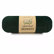 Wool Yarn, for Knitting & Crochet, Black, 2.5mm(PW-WG13647-02)