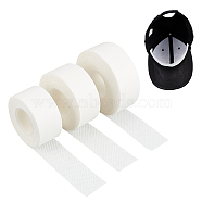 AHADEMAKER 3 Rolls 3 Style Non-Woven Fabric Disposable Sweat Pad Tapes, Collar Hat Protector, Absorbent Liners Pads, White, 25mm, 3m & 5m & 8m, 1 roll/style(AJEW-GA0004-72)