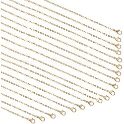 Brass Cable Chains Necklace Making, Golden, 23.6 inch(60cm), 20pcs/set(MAK-PH0004-15)