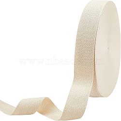 Cotton Cotton Twill Tape Ribbons, Herringbone Ribbons, for Home Decoration, Wrapping Gifts & DIY Crafts Decoration, Antique White, 30mm(OCOR-WH0057-30E-03)