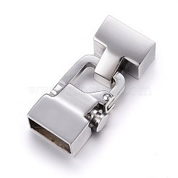 304 Stainless Steel Clasps, Stainless Steel Color, 33x15x8mm, Hole: 6x12mm(STAS-E440-85P)