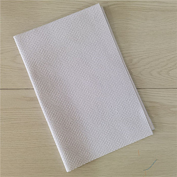 Solid Colored Cross Stitch Fabric, 14CT Aida Cloth, White, 450x300mm