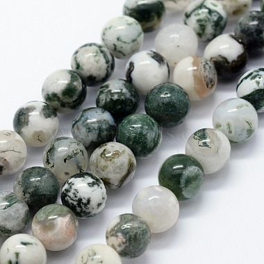 6mm Round Tree Agate Beads
