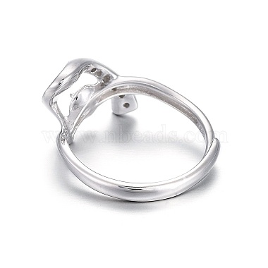 Adjustable Rhodium Plated 925 Sterling Silver Finger Ring Components(STER-F048-23P)-3