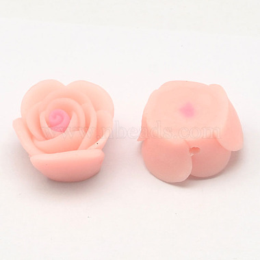 Handmade Polymer Clay 3D Flower Rose Beads(CLAY-Q201-M01)-2