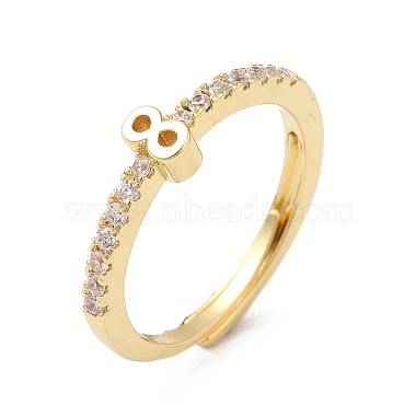 Clear Number Brass+Cubic Zirconia Finger Rings