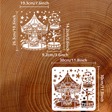 PET Hollow Out Drawing Painting Stencils(DIY-WH0391-0386)-2