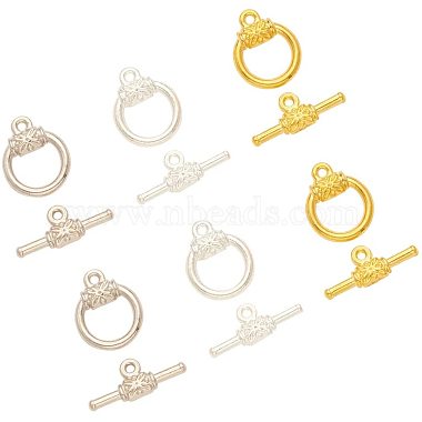 Mixed Color Mixed Shapes Alloy Toggle Clasps