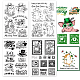 PandaHall Elite 4 Sheets 4 Styles Saint Patrick's Day PVC Plastic Stamps(DIY-PH0010-32)-1