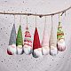 2 наборы 2 стильные тканевые подвесные украшения для рождественских кукол(HJEW-SZ0001-09)-3