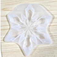 Christmas Snowflake Silicone Pendant Molds, Resin Casting Molds, For UV Resin, Epoxy Resin Jewelry Making, White, 108x93x12mm, Inner Diameter: 78x68mm(DIY-I036-02)
