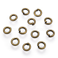 Brass Jump Rings, Open Jump Rings, Antique Bronze, 20 Gauge, 4x0.8mm, Inner Diameter: 2.4mm, about 11000pcs/500g(JRC4MM-AB)