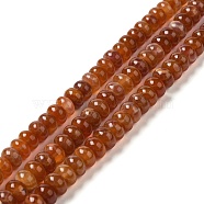 Natural Fire Crackle Agate Beads Strands, Rondelle, 8x5mm, Hole: 1mm, about 75~77pcs/strand, 15.43~15.55 inch(39.2~39.5cm)(G-G0004-A01-B)
