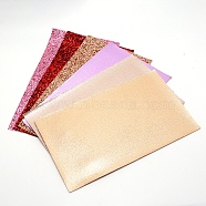 Imitation Leather Fabric, for Garment Accessories, Colorful, 30x22x0.1cm, 6pcs/set(DIY-WH0224-12)