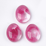 Translucent Resin Pendants, Dyed, Dyed, Oval, Cerise, 20.5x16x7mm(X-CRES-T014-24C)