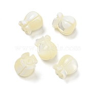 Natural Trochid Shell/Trochus Beads, Flower, Light Yellow, 9x8mm, Hole: 0.8mm(BSHE-NH0001-01)