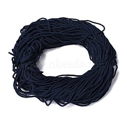 Polyester Cord, Twisted Cord, Prussian Blue, 5mm, about 97~100m/bundle(NWIR-P021-026)