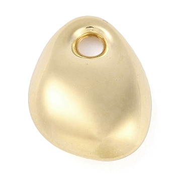 Ion Plating(IP) 304 Stainless Steel Pendants, Manual Polishing, Real 18K Gold Plated, Teardrop, 23.5x17x9mm, Hole: 3mm