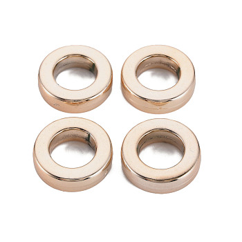 UV Plating Acrylic Linking Rings, Ring, Rose Gold, 15.5x6mm, Inner Diameter: 10mm