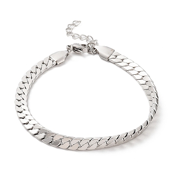 304 Stainless Steel Curb Chain Bracelet, Stainless Steel Color, 6-3/4 inch(17.3cm)