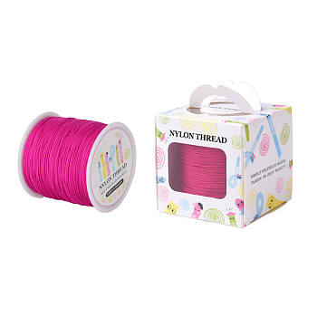 Nylon Thread, Camellia, 0.8mm, about 98.43yards/roll(90m/roll)