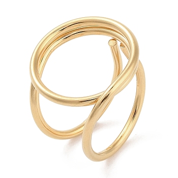 Ion Plating(IP) 304 Stainless Steel Finger Rings for Women, Ring, Real 18K Gold Plated, Inner Diameter: 19mm