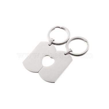 Rectangle Stainless Steel Keychain
