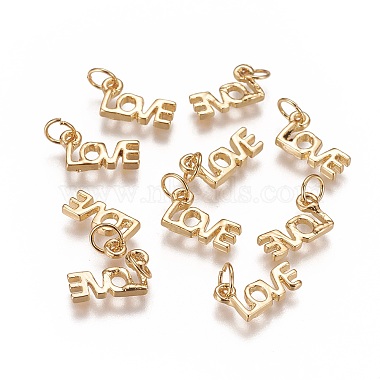 Golden Word Brass Charms