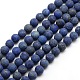 Natural Frosted Lapis Lazuli Round Bead Strands(G-M064-4mm-08)-1