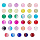 PandaHall Elite 875Pcs 35 Colors Spray Painted Transparent Crackle Glass Beads(CCG-PH0001-09)-1