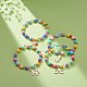 Colorful Acrylic Beaded Stretch Bracelet with Alloy Enamel Charms for Women(BJEW-JB08725)-2