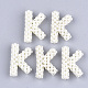 手作りのABS樹脂の模造パールの編みビーズ(X-FIND-T039-18-K)-1