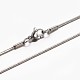 304 Stainless Steel Snake Chain Necklaces(NJEW-E026-12)-2
