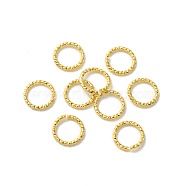 Brass Twist Jump Rings, Lead Free & Cadmium Free, Open Jump Rings, Real 24K Gold Plated, 18 Gauge, 8x1mm, Inner Diameter: 6mm(KK-O143-30G)