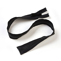 Garment Accessories, Nylon and Resin Zipper, Zip-fastener Component, Black, 800x48x4.5mm(FIND-WH0035-01)
