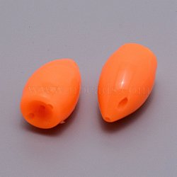 ABS Fishing Rig Floats, Fishing Accessories, for Freshwater Saltwater Fishing, Orange Red, 29x18mm, Hole: 1.5mm & 1.8mm(FIND-WH0066-55B-04)