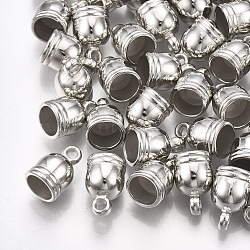 CCB Plastic Cord Ends, End Caps, Platinum, 12.5x8mm, Hole: 1.8mm, Inner Diameter: 6mm(CCB-T006-045P)