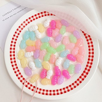 Opaque Acrylic Beads, Imitation Jelly, Fish, Mixed Color, 13.5x21.7x11.4mm, Hole: 3.5mm, 250pcs/500g