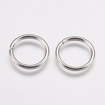 Iron Open Jump Rings, Platinum, 10 Gauge, 18.5x2mm, Inner Diameter: 14.5mm