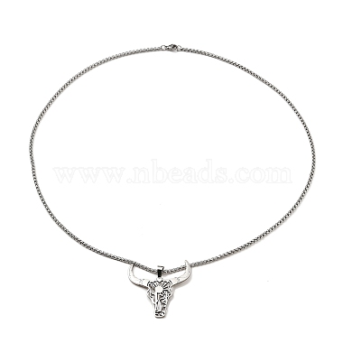 201 Stainless Steel Pendant Necklaces(NJEW-M212-01E-P)-2
